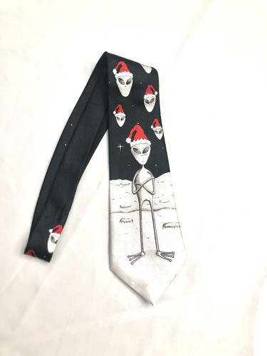 Christmas Tie Alien Santa Claus Christmas Tie X-MAS The Christmas Collection