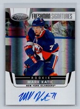 2011 Panini Certified #180 Mark Katic     AU RC New York Islanders