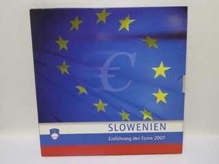 Münzsatz Slowenien Euro 2007 Briefmarken VZ im Blister WY9382