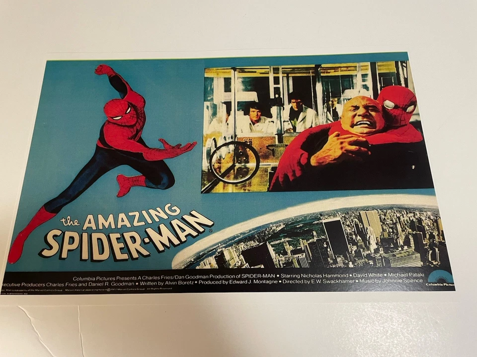 PIN MARVEL COMICS EL INCREÍBLE HOMBRE ARAÑA REY AÑOS 70 T.V PIN UP CARTEL SHOW NUEVO. Foto 2 de 3