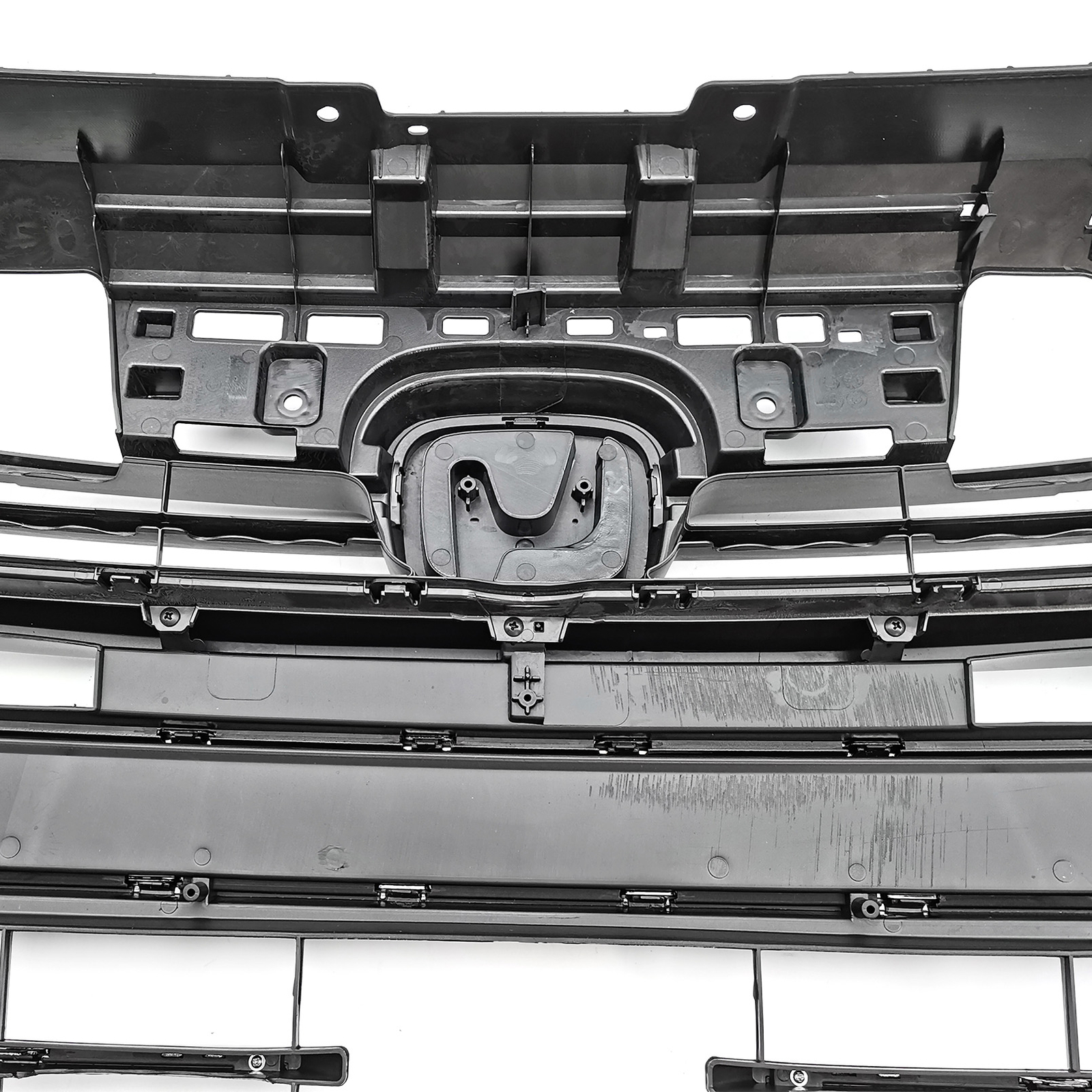 For 2021-2023 Honda Accord Front Upper Lower Grill Grey Chrome Fog Light Set