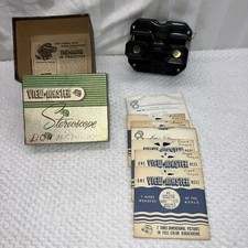 Vintage Sawyer  s View-Master Stereoscope In Original Box w/ 9 Reels.