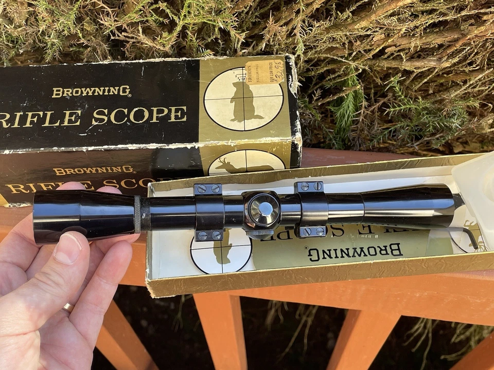 罕见 Browning Redfield 0.22LR 步枪瞄准镜 3/4 英寸管 Dovetail Rimfire 训练器 NOS — 第 4/4 张图片