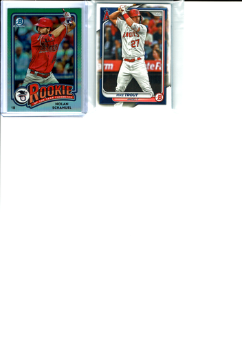 2024 Bowman Baseball Los Angeles Angels Team Set (8) Base Cards ++WOW++ - Picture 1 of 2