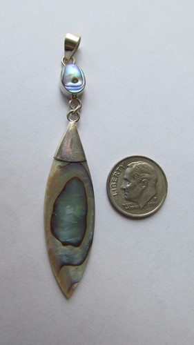 925 Sterlingsilber Abalone Muschel Anhänger ~ GRATIS Geschenkbox~ - Bild 3 von 5