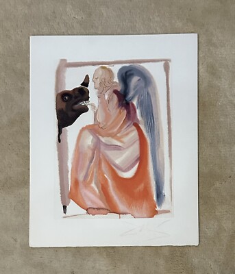 Salvador Dalí,  Le ciel de Mercure, Divine Comedy Woodblock Heaven Of Mercury