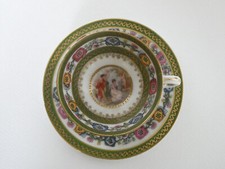 SAXE tasse + soucoupe   " ROV. SAXE -  E.S. " ( Erdmann Schlegelmilch ).
