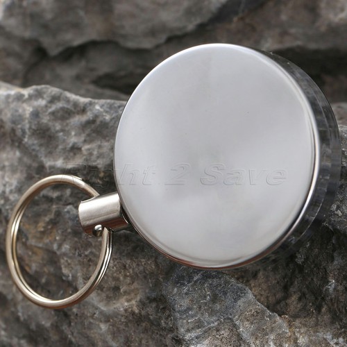 Stainless Steel Retractable Reel Badge Nurse ID Holder Belf Clip Keychain EDC - Picture 11 of 12