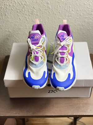 nike air max 270 react white berry royal