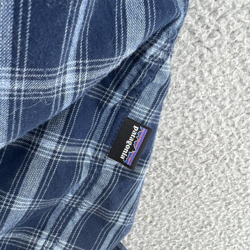 PATAGONIA Long Sleeve Windowpane Plaid Shirt Mens Small Button Up Organic Cotton - Picture 12 of 17