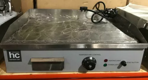 Commercial Electric Griddle Electric Countertop Flat Griddle 110v 3000w Half Grooved Flat Non Stick Restaurant Teppanyaki