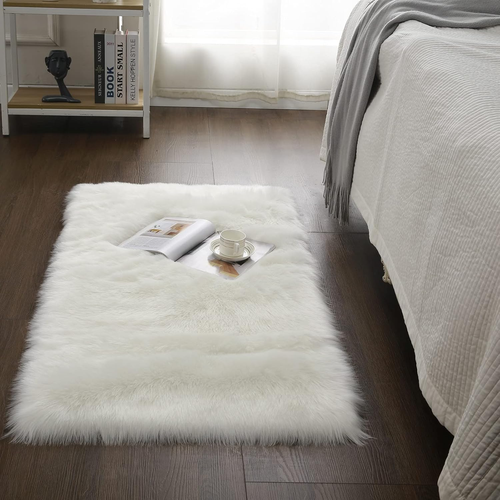 Faux Tappetto Di Pelle Di Pecora Tappeto, Imitazione Lana, Adatto per Tappeto pe