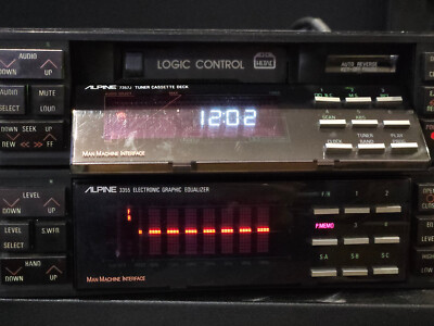 Alpine 7357J 3355 tuner cassette deck Equalizer Spectrum analyser