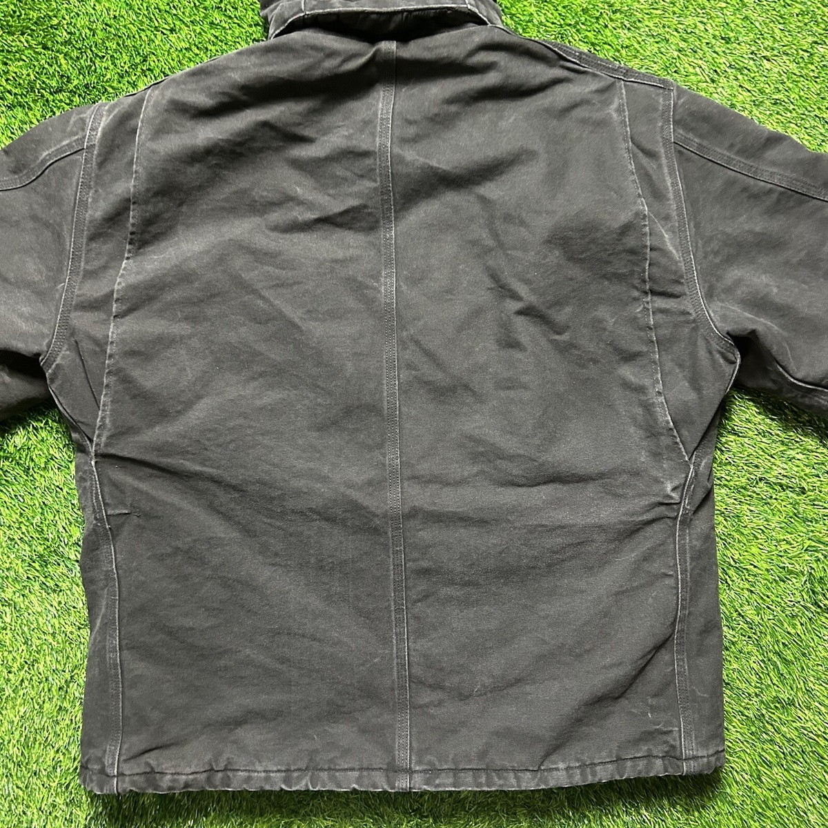 Vintage Carhartt C26 BLK Jacket Mens Faded Black Lined With Vintage Carhartt C26 BLK Jacket Mens Faded Black Lined With