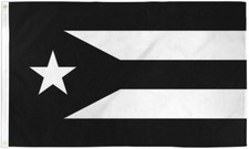 Resistance Flag of Puerto Rico 3x5 ft Black  White Protest Puerto Rican Boriqua
