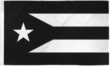 Resistance Flag of Puerto Rico 3x5 ft Black & White Protest Puerto Rican Boriqua
