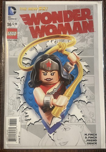 Wonder Woman #36 Lego Variant Edition 1st Print DC New 52 Backed And Cellophane