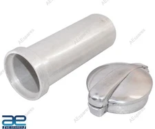 2.5" Monza Alloy Flip Up Fuel Tank Cap + Alloy Filler Neck For BSA Triumph NEW