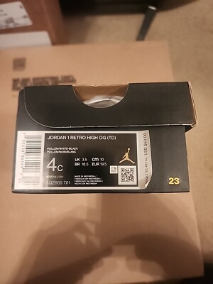 Nike Air Jordan 1 Retro High OG TD 'Pollen'  AQ2665-701  Kids Size 4c
