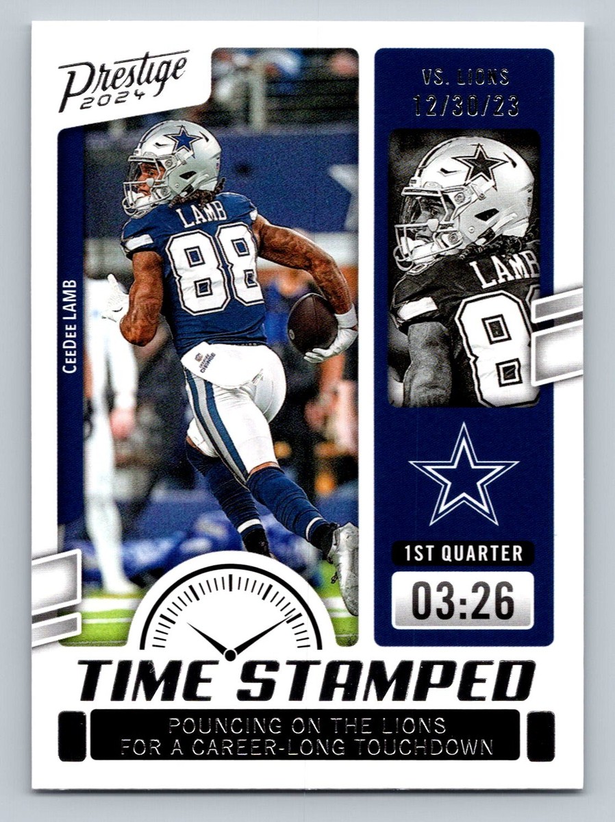 CeeDee Lamb 2024 Panini Prestige #TS-CLB Time Stamped Football