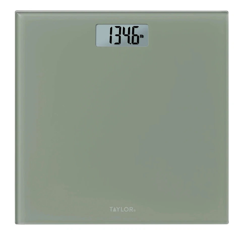 Taylor Glass Digital Bathroom Weight Scale with Sage Finish New Up To 350 Lbs - Image 2 of 3