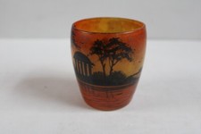 L68-MICHEL-VETRO FRANCESE ACIDATO DIPINTO 1920  DECO'  DESIGN no venini galle'