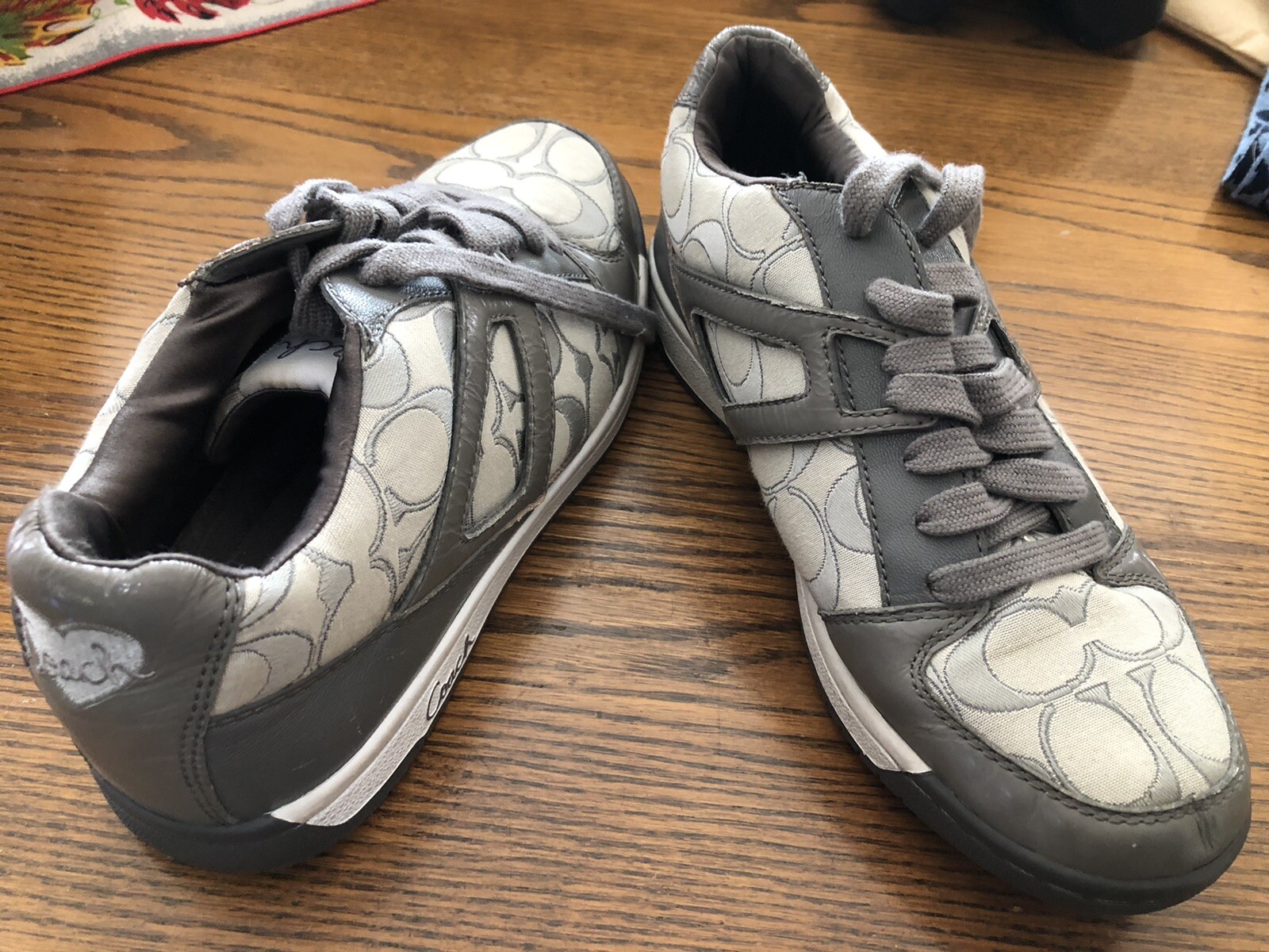 COACH Signature Gray Tennis Shoes Gem