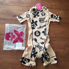 Betty Designs Womens XS Cycling Skinsuit Yellow SS Speedsuit Race Fit Suit