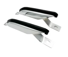 Chrome Rear Bumper Guard Set w/ Pads For 1967-1968 Ford Mustang