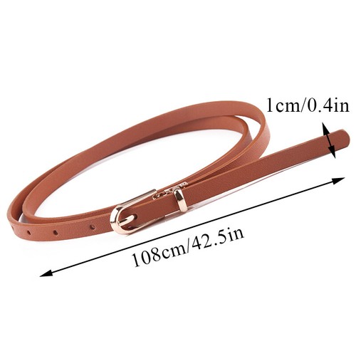 Womens Skinny Waist Belt Dress Belt Thin PU Leather Narrow Waistban 。 - Picture 3 of 33