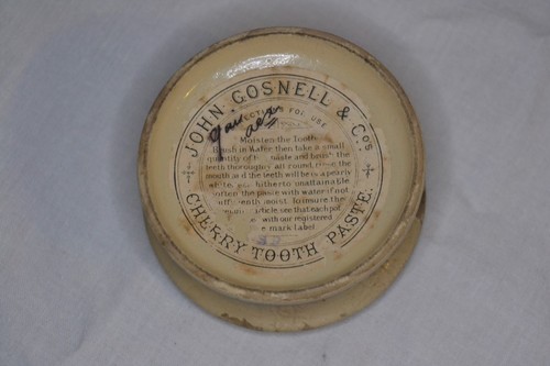 1800's John Gosnell Co Ltd Cherry Tooth Paste Wood Box Patronized Queen Victoria - Picture 10 of 12