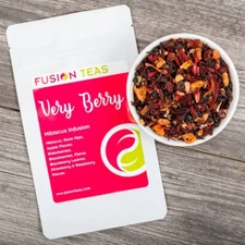 Very Berry Hibiscus Fruit Tea - Herbal Loose Leaf Tisane - Fusion Teas