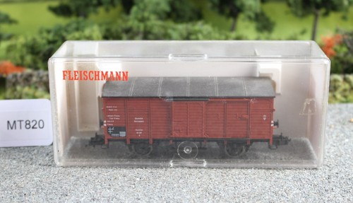 Fleischmann HO 1:87 #5360 Brown 4 Wheel Covered Goods Wagon VG FNQHobbys MT820 - Picture 2 of 10