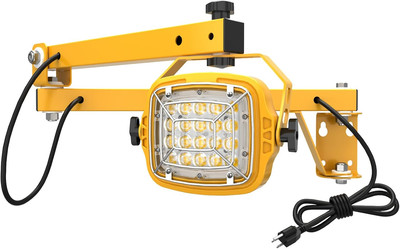 50W LED Loading Dock Light with 40'' Folding Arm, 7,000 Lumens, 360° Rotatable La