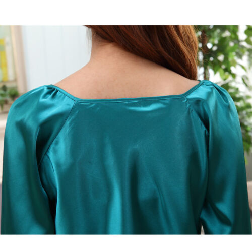 NUOVO set pigiama donna seta raso pigiama e accappatoi camicia da notte camicia da notte P051 L,XL - Foto 7 di 12