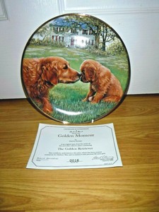 golden retriever collector plates