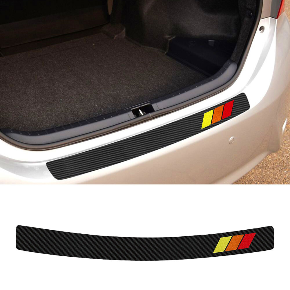 Tri-color Rear Trim Protector Bumper Strip Trunk Sill Guard Scratch Pad Cover