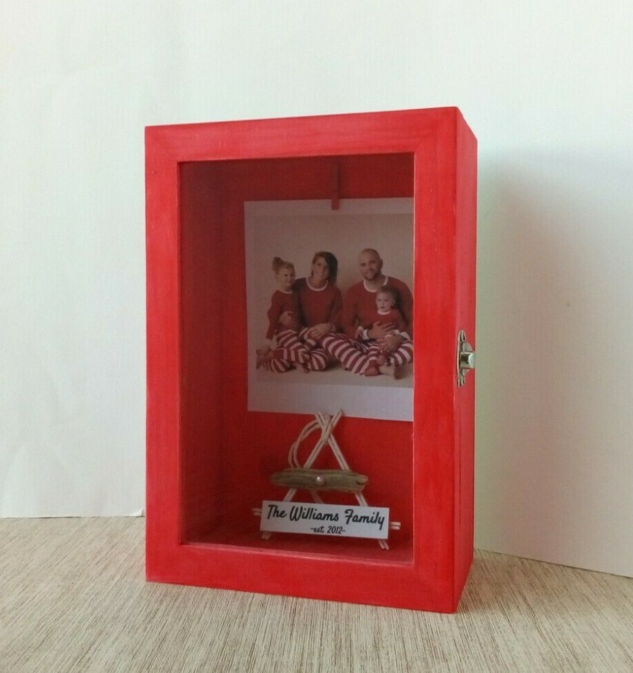 Extra Deep Red Shadow Box Glass door x x Memory box