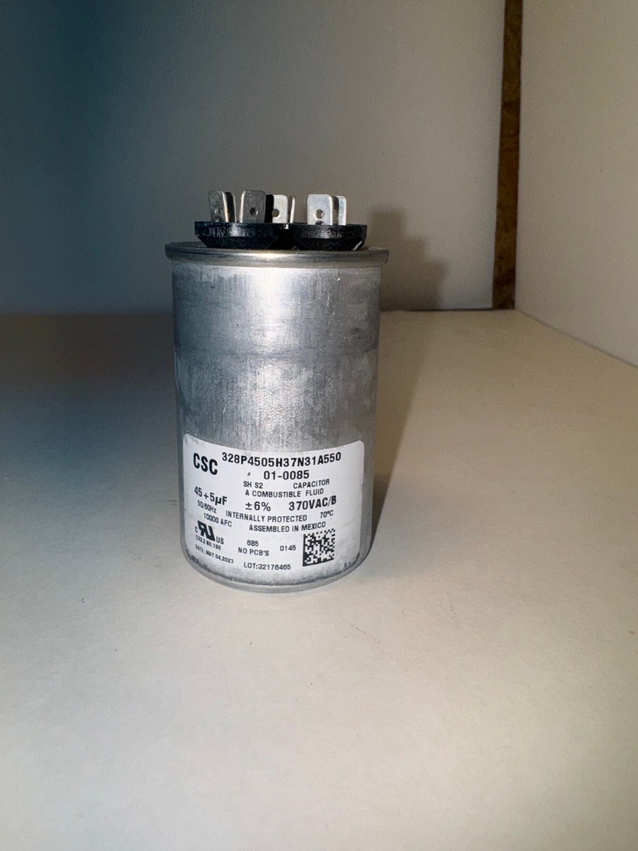 01-0085 Nordyne 45+5 uF 370v Capacitor Factory OEM Part
