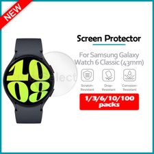 1-100 Lot LCD Clear HD Screen Protector for Samsung Galaxy Watch 6 Classic 43mm
