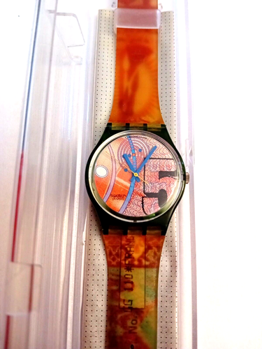 Swatch Gent Nuovo NOS Franco GG110 1991 Vintage Orologio da polso Anni 90 Quarzo - Foto 4 di 10