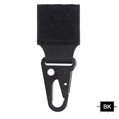 Tactical Storage Hanging Buckle W/ Hook&Loop Carabiner Key Chain Belt Clip Hook - Picture 14 of 15