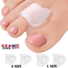 4/2  Soft Silicone Gel Toe Separator Bunion Toes Spacer Orthotics Pain Relief US