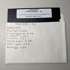 JA050 ARCADE 6 IBM-PC Just Public Domain Library 5.25 Vintage
