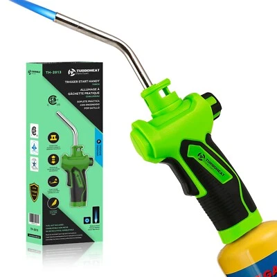 TURBOHEAT Propane Torch Trigger Start Propane Torch Head with Igniter All-Purpose MAPP Gas
