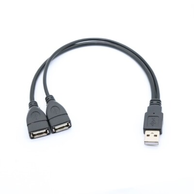 Wearproof USB Splitter Y Cable Fit for Most Digtal Products Computer Laptop Car