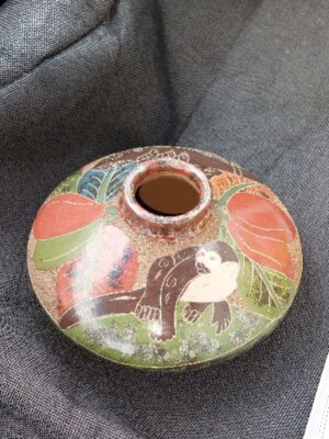 Juan lopez south american pottery monkey and lizard jungle motif