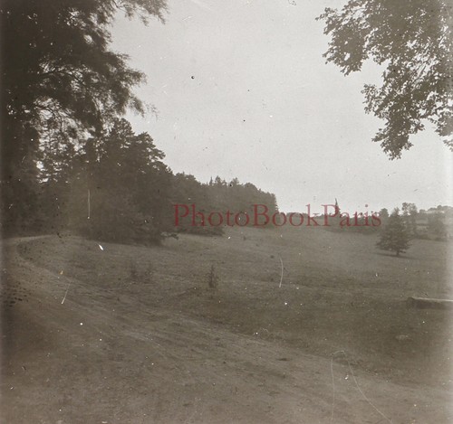 Paysage c1930 Photo Plaque de verre Stereo Vintage V17T13n2