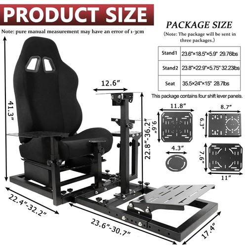 Supllueer Flight Racing Simulation Cockpit mit Sitz passend für Logitech G29 X52 - Picture 18 of 25