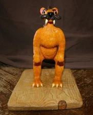 Vito's Creations Hand-made Orange Jumper Beast Clay Sculpture